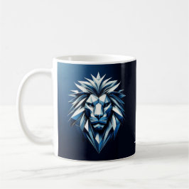 Zodiac-tecken LEO, geometri mönster, metallutseend Kaffemugg