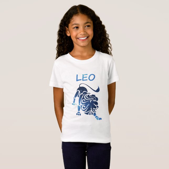 Zodiac-tecken Leo Ringer T-Shirt (Hel framsida)