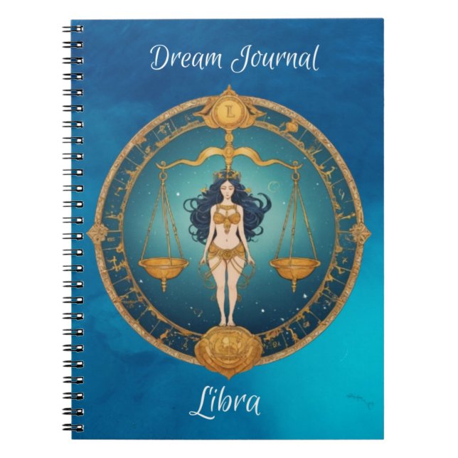 Zodiac-tecken Libra Dream Journal bärbar dator Anteckningsbok (Framsidan)