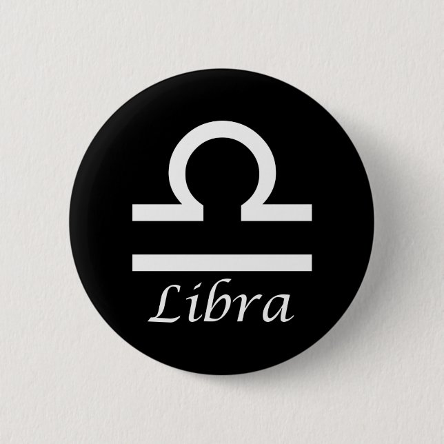 Zodiac-tecken "Libra" Knapp (Framsida)