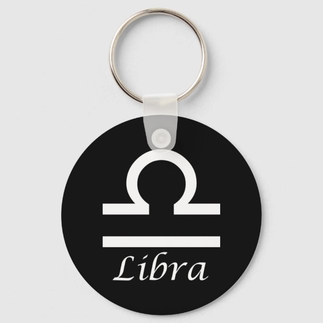 Zodiac-tecken "Libra" Nyckelring (Framsida)