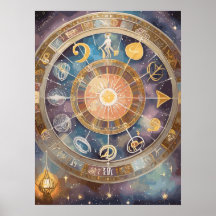 Zodiac-tecken och Astrology Wall Art