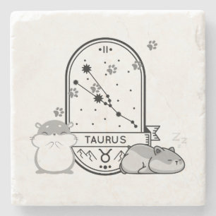 Zodiac-tecken och matchande sällskapsdjur. Taurus Stenunderlägg