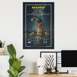 Zodiac-tecken på Aquarius Poster