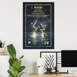 Zodiac-tecken på Pisces Poster