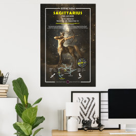 Zodiac-tecken på Sagittarius Poster