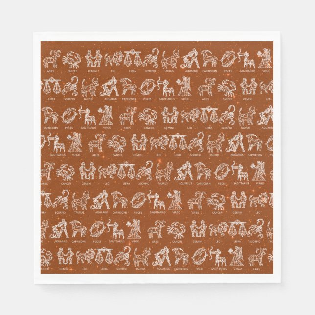 Zodiac-tecken, Pappersservett (Orange) (Framsidan)