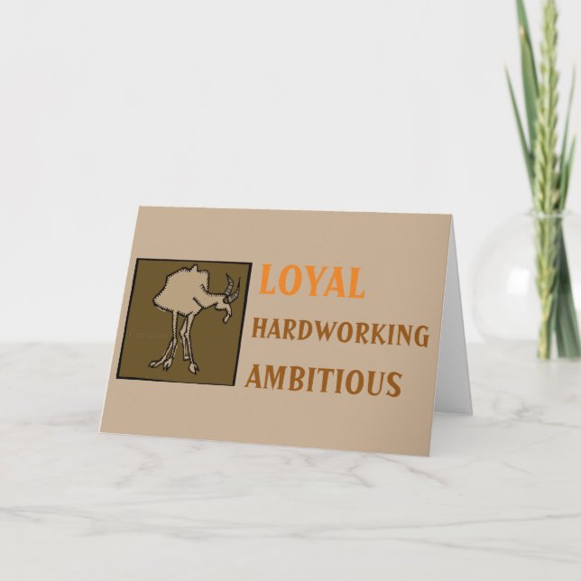 Zodiac-tecken Personality Capricorn-kort Kort (Framsida)