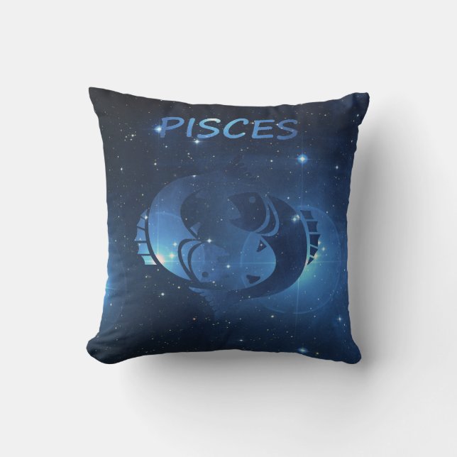 Zodiac-tecken Pisces Kudde (Framsida)