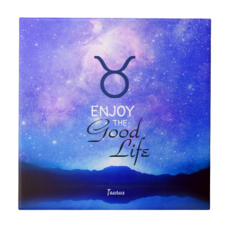 Zodiac-tecken Taurus Dreamy Star Himlar-citat Kakelplatta