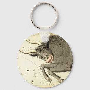 Zodiac-tecken: Taurus-nyckelkedja Nyckelring
