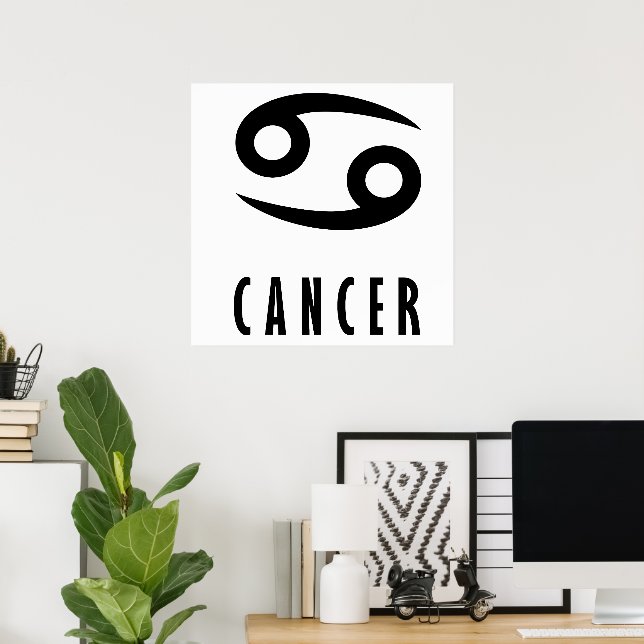 Zodiac- tecken vid cancer poster (Hemmakontoret)