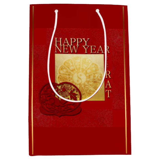 Zodiac-tecken Yin Yang Chinese Råtta Year 2020 MGB (Framsidan)