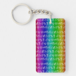 Zodiac-teckennyckelkedja (Bright Rainbow)