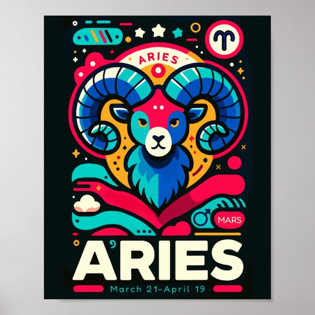 Zodiac-teckenserie - Aries Poster (Framsidan)