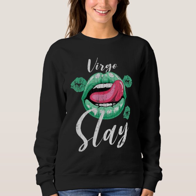 Zodiac-tecknet Våg Slay Graphic for Girls Women T Shirt (Framsida)