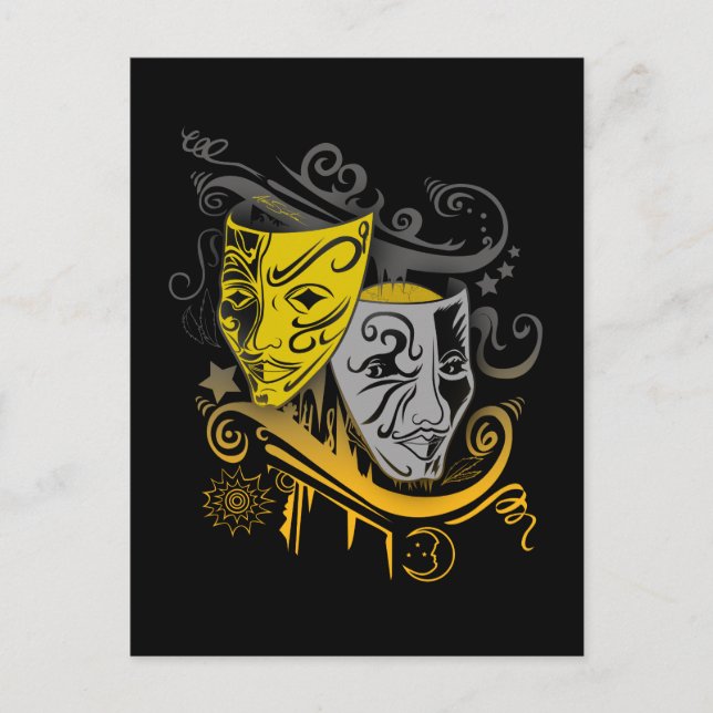 Zodiac - Tvillingarna Vykort (Framsida)