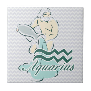 Zodiac undertecknar Aquariussymbol Kakelplatta