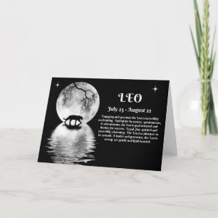 Zodiac undertecknar av Leo Juli och den Augusti Kort