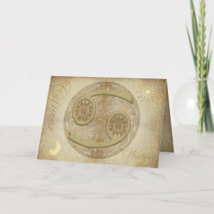 Zodiac undertecknar cancerhälsningar och Notecards Kort