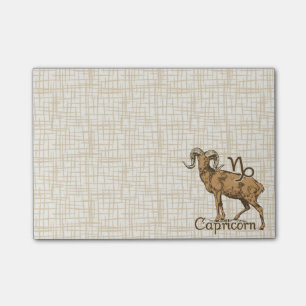 Zodiac undertecknar Capricornsymbol Post-it Block