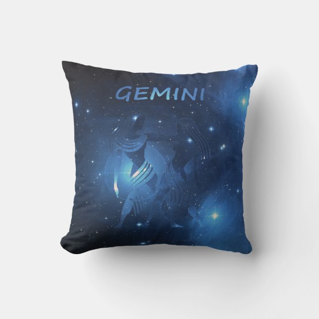 Zodiac undertecknar Gemini Kudde (Framsida)