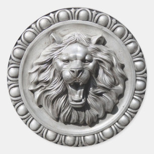 Zodiac undertecknar Leo den lejona Runt Klistermärke