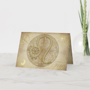 Zodiac undertecknar Leo hälsningar och Notecards Kort