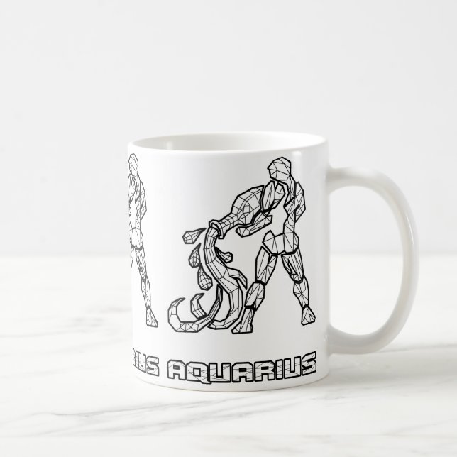 Zodiac undertecknar muggen: Aquarius Kaffemugg (Höger)