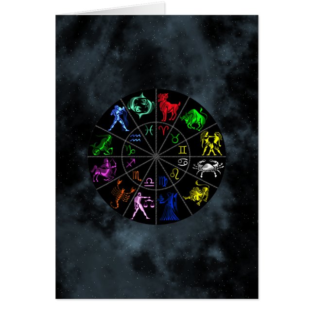 Zodiac undertecknar tillsammans hälsningskort (Framsidan)
