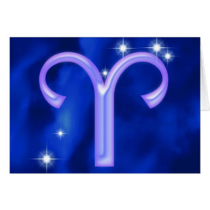 Zodiac undertecknar vädur hälsningskort