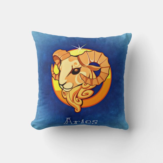 Zodiac undertecknar vädur kudde (Framsida)