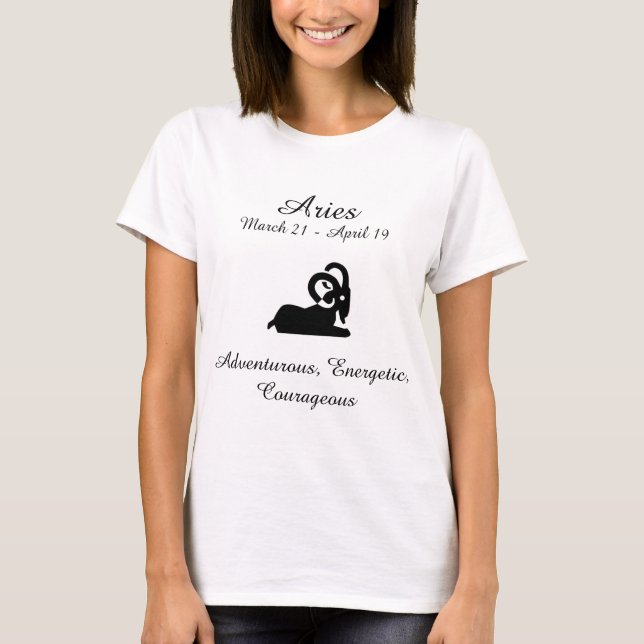 Zodiac undertecknar: VädurT-tröja T-shirt (Framsida)