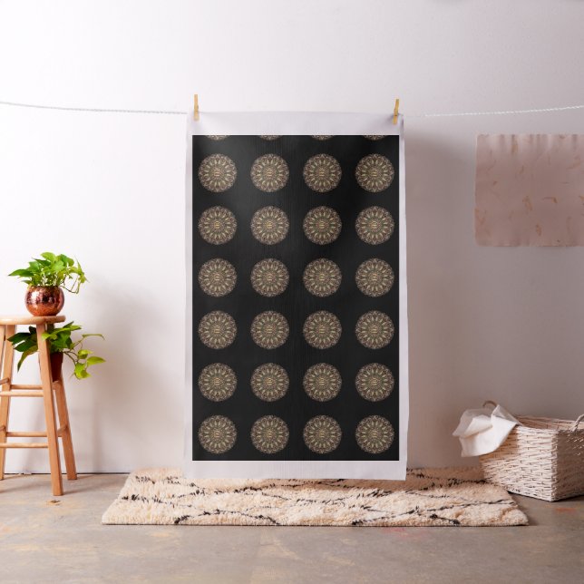 Zodiac undertecknar vågMandalajord tonar Tyg (In Situ)