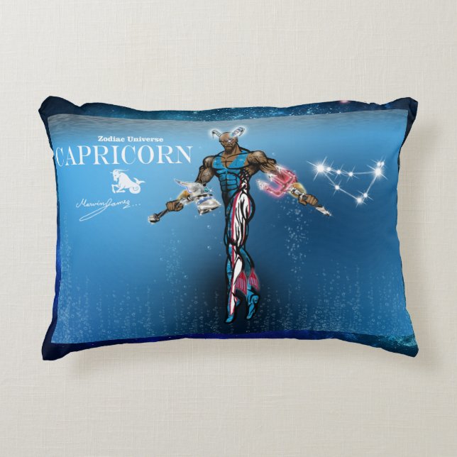 Zodiac Universe-Capricorn accent Pillow Prydnadskudde (Framsidan)