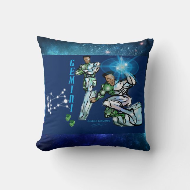 Zodiac Universe-Gemini Dekorativ kudde (Framsida)