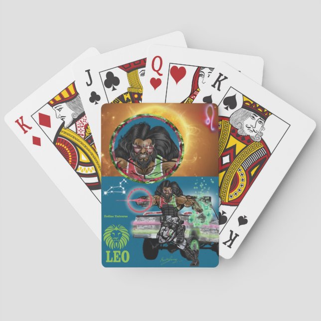 Zodiac Universe - Leo - Classic Spelkort (Baksidan)