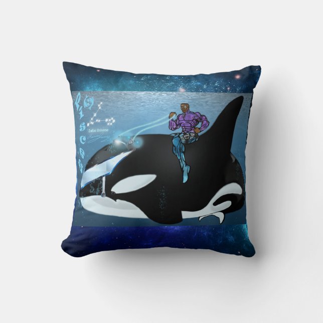 Zodiac Universe Pisces Dekorativ kudde (Framsida)