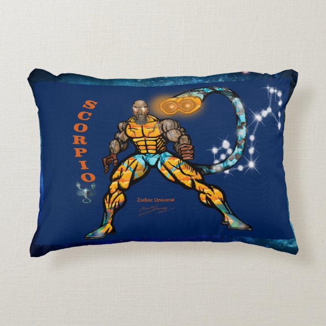 Zodiac Universe-Scorpio accent Pillow Prydnadskudde (Framsidan)