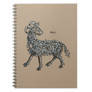 Zodiac: Vädur 1482 Anteckningsbok Med Spiral