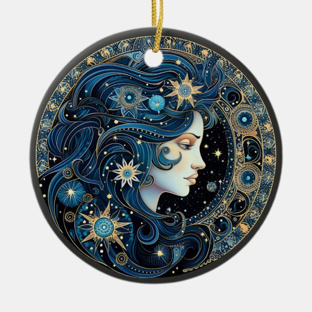 Zodiac Våg Personlig Astrology Ornament (Framsidan)