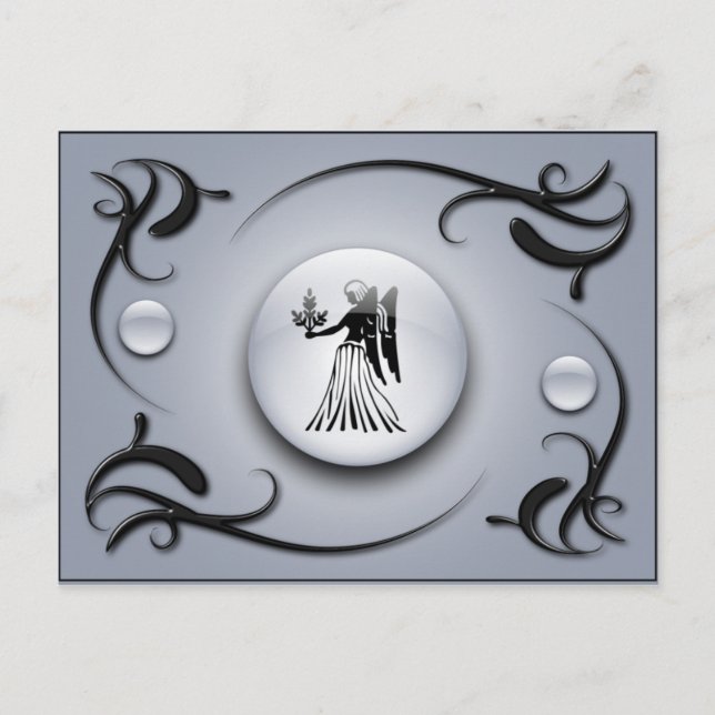 Zodiac Våg Vykort (Framsida)