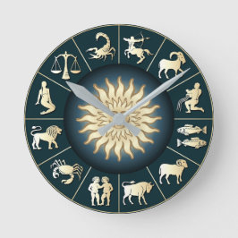 Zodiac-väggklocka Rund Klocka