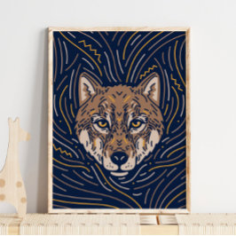 Zodiac Varg Animal Print | Skriv ut Varg Poster