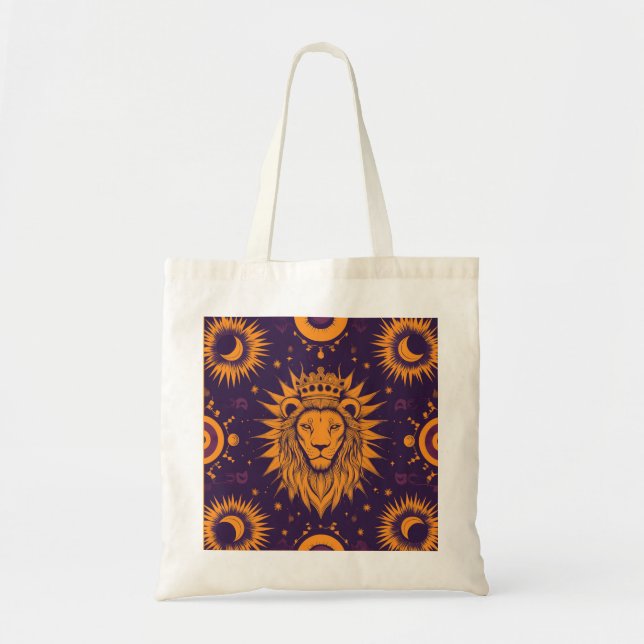 Zodiac Vibes Leo - Tote Bag Tygkasse (Framsidan)