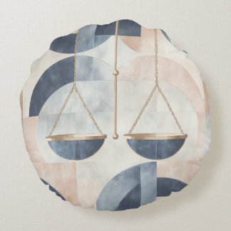 Zodiac Vibes Libra - Round Pillow Rund Kudde