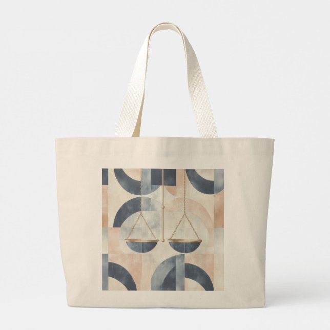 Zodiac Vibes Libra - Tote Bag Jumbo Tygkasse (Baksida)