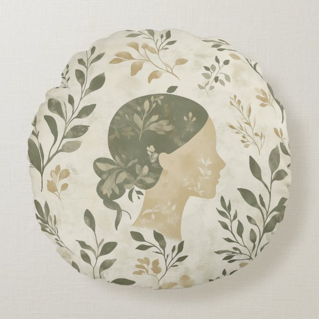 Zodiac Vibes Våg - Pillow Round Rund Kudde (Framsidan)