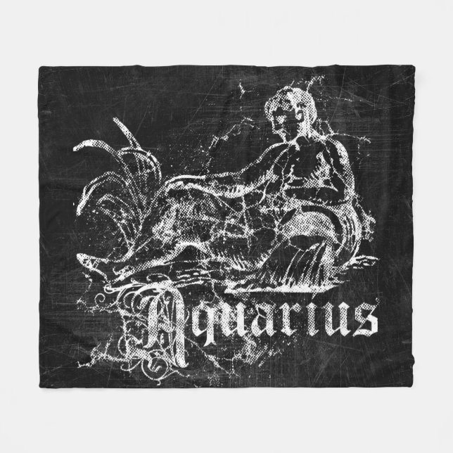 Zodiac Vintage Aquarius Fleecefilt (Framsidan (Horisontell))
