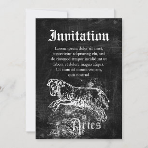 Zodiac Vintage Aries Inbjudningar